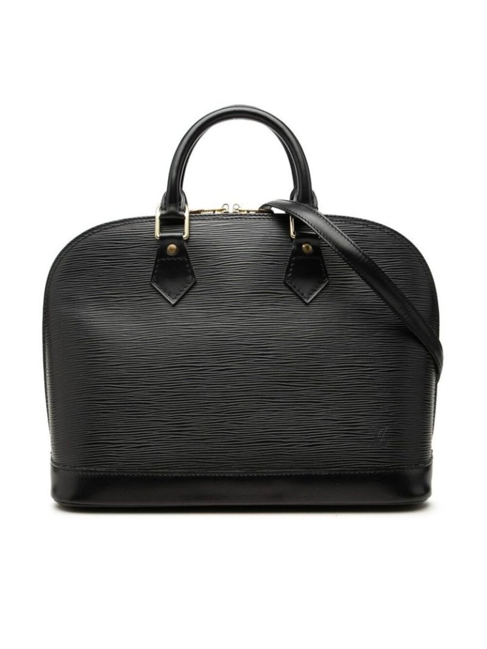Louis Vuitton Epi Alma 2-Way Shoulder Bag Noir Black Leather